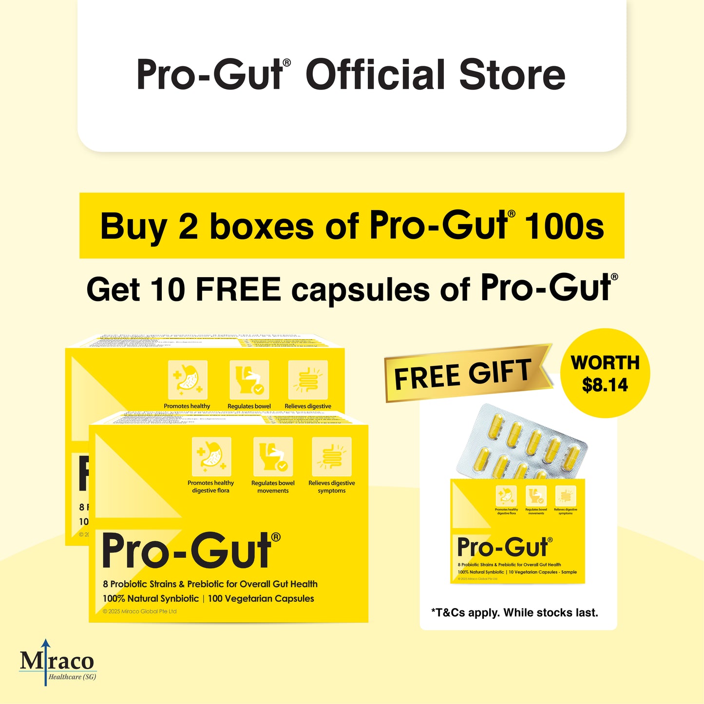 [Bundle of 2] Pro-Gut® 100 capsules - FREE 10 capsules